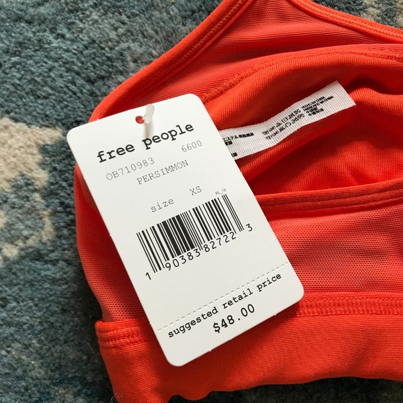 SOLD! Free People Orange Persimmon Sports Bra - Picture 4 of 5